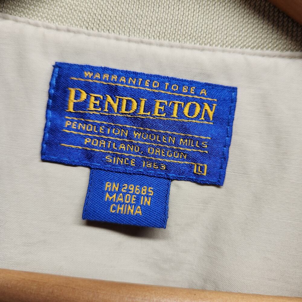 Pendleton Men's Large Pullover V-Neck Jacket Mesh… - image 3